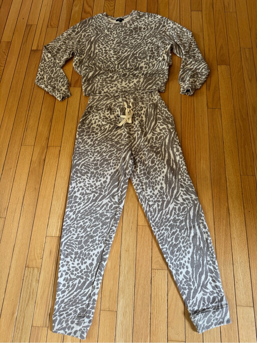 Rails Size Small Ramona Crewneck Sweater & Oakland  Joggers in Animal Print NWOT